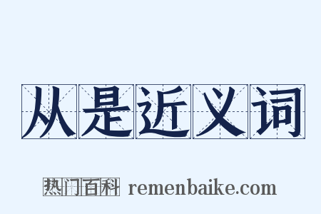 从是近义词是什么意思的图片